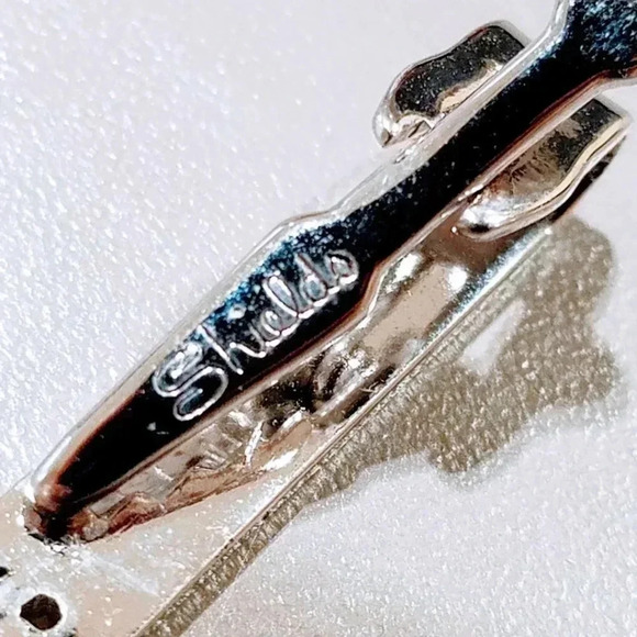 Shields Cuff Links Tie Bar Set Fleur De Lis - Picture 3 of 5